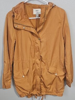 Forever 21 Mustard Utility Jacket with Hood